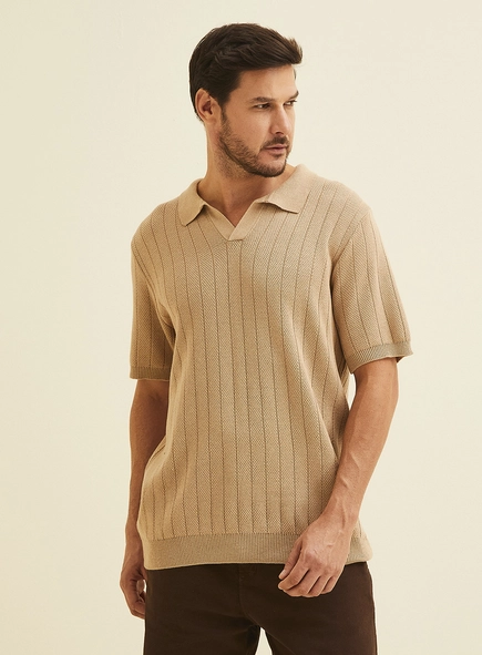 Polo Em Tricô Masculina