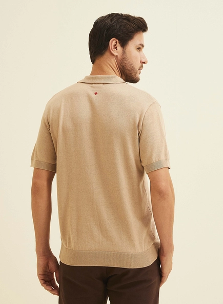 Polo Masculina Em Tricô