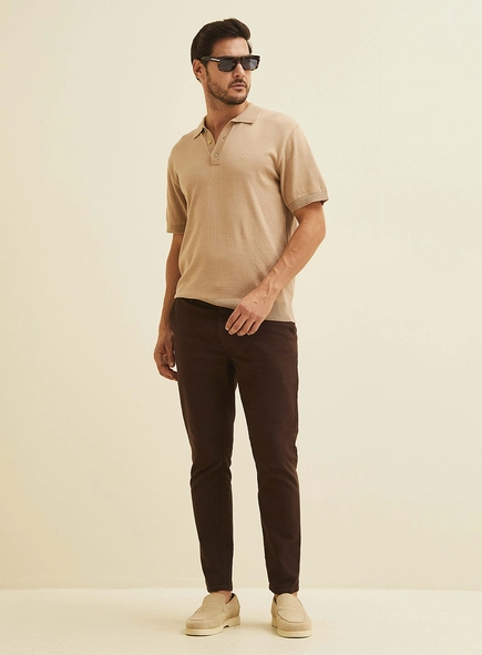 Polo Masculina Em Tricô