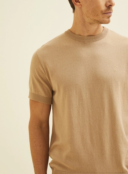 Camiseta Em Tricô Slim