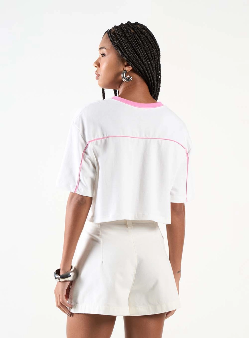 Camiseta Box Com Estampa Branco 4