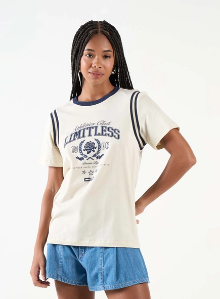 Camiseta Regular Com Estampa