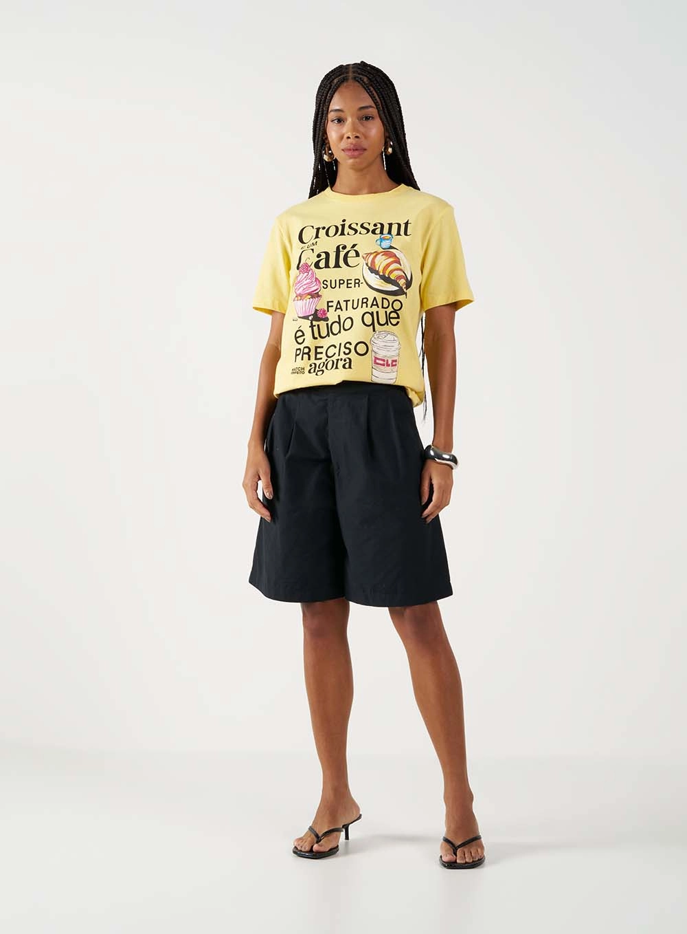 Camiseta Boy Básica Estampada Amarelo 2