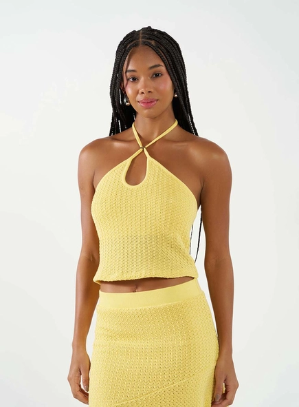 Blusa Slim Frente Única Texturizada