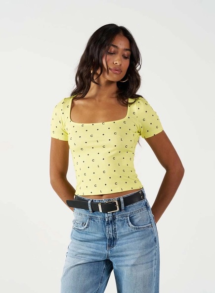 Blusa Small Estampada Decote Quadrado