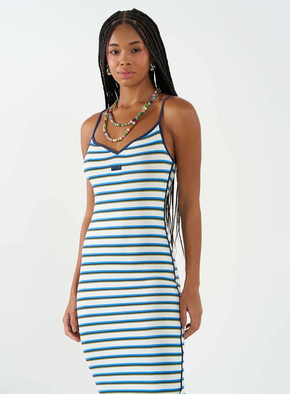 Vestido Slim Midi Listrado Estampados 3
