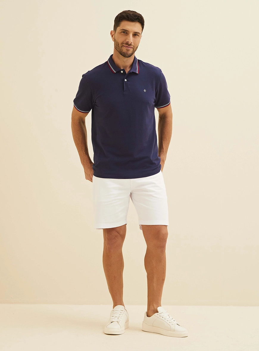 Polo Masculina Azul Azul