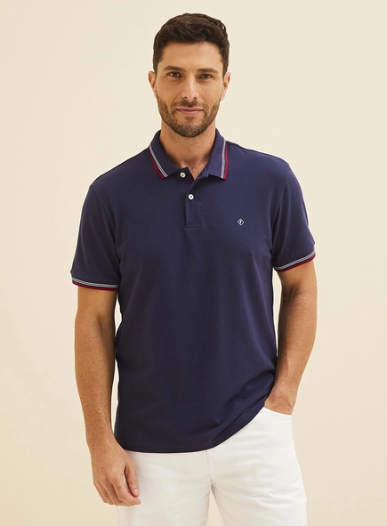 Polo Masculina Azul