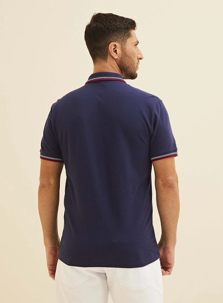 Polo Masculina Azul