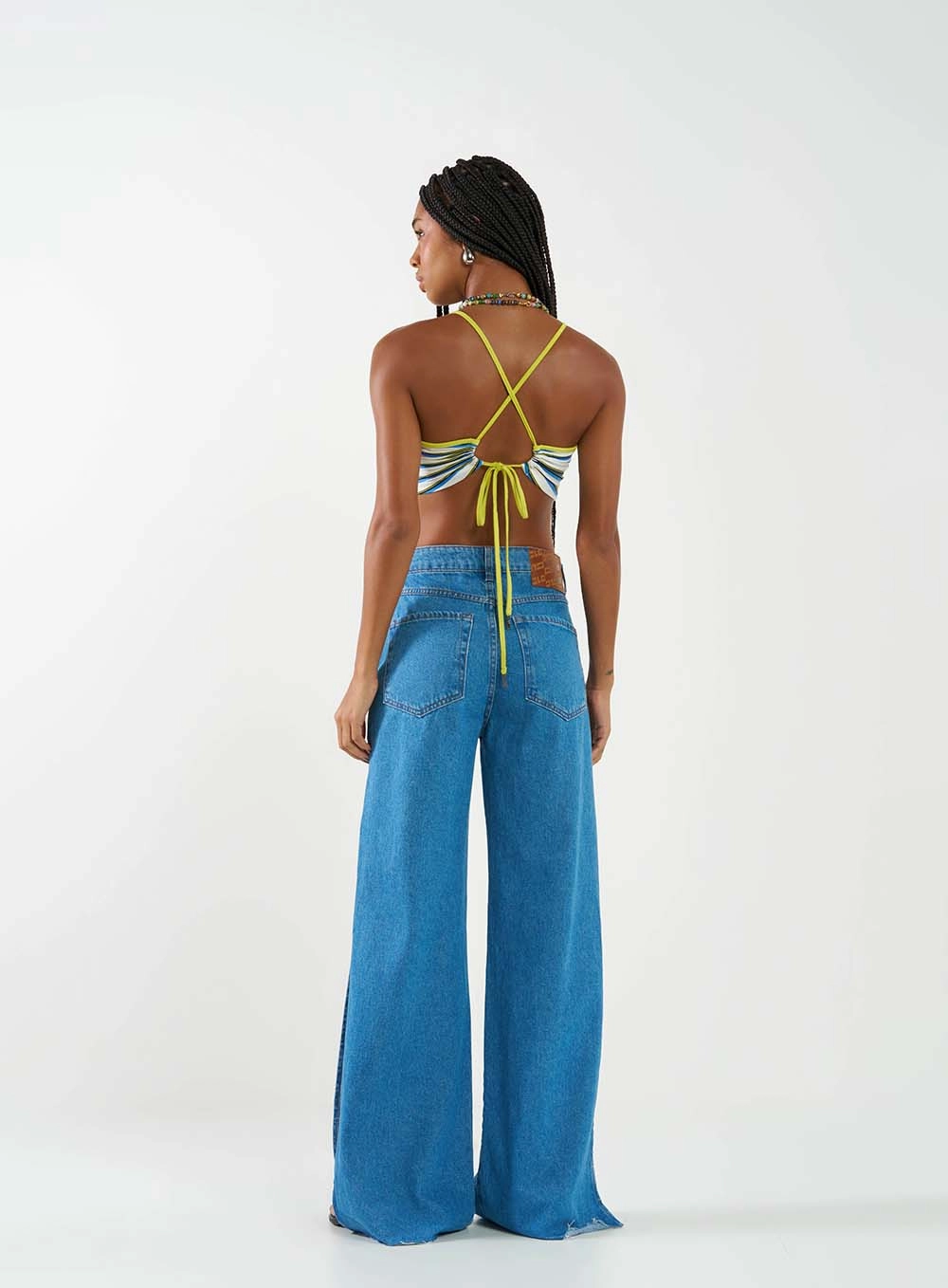 Top Small Listrado Com Amarração Estampados 4