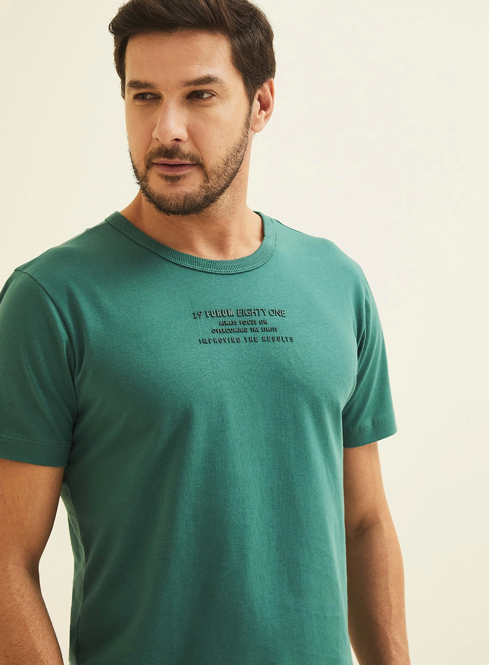 Camiseta New Slim Manga Curta Verde 3