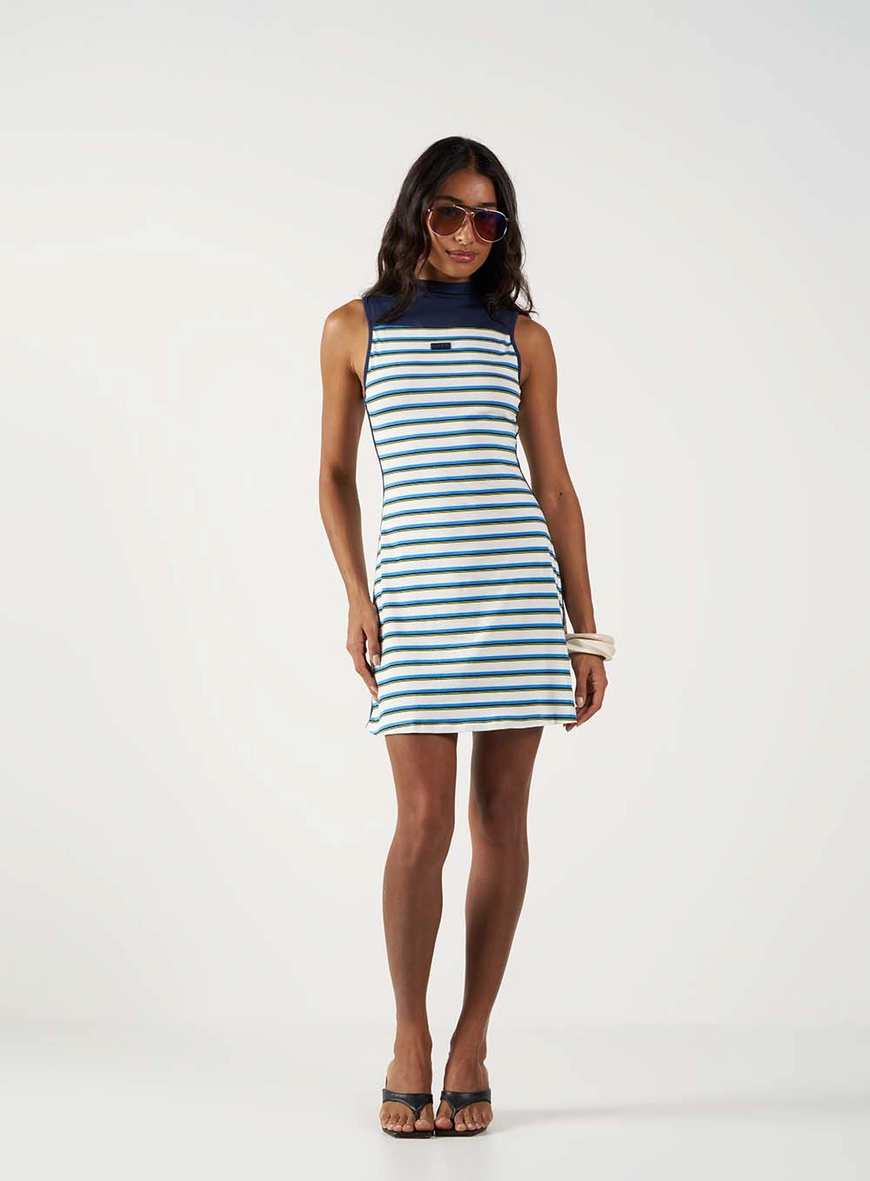 Vestido Curto Comfort Listrado Estampados 1