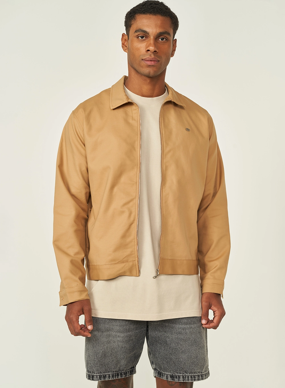 Jaqueta Masculina Bomber Bege