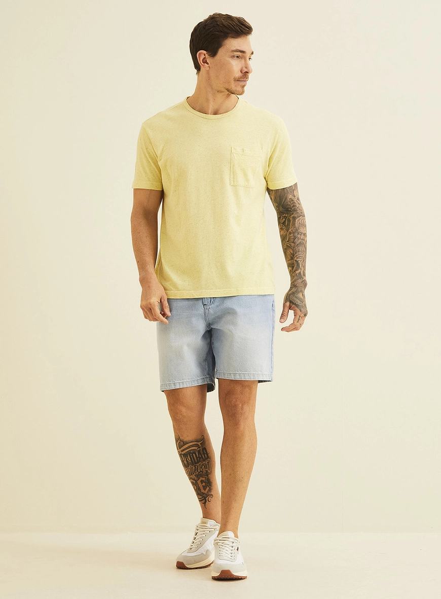 Camiseta Malha  Masculino Forum Bege