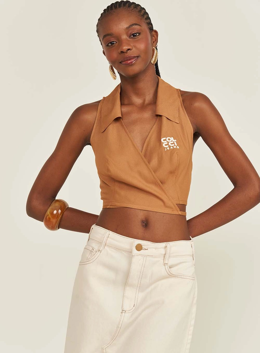 Blusa Comfort Gola Polo Transpassada