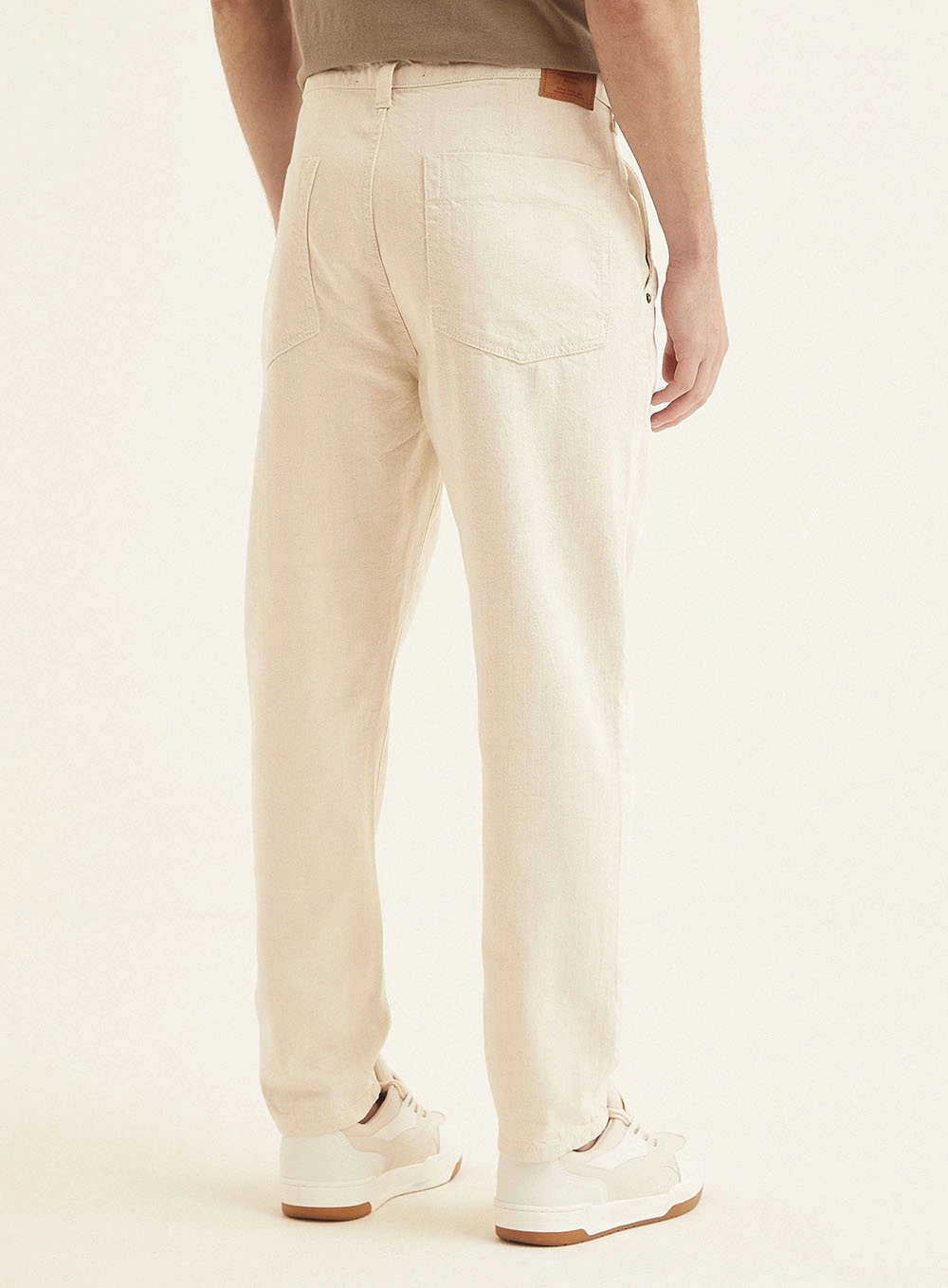 Calça Sarja Masculina Lucas Bege 4