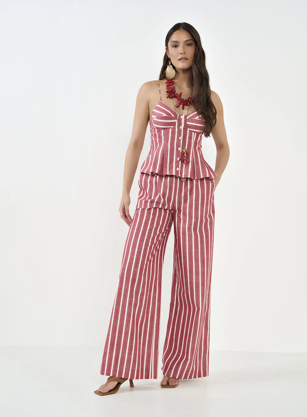 Blusa Listrada Acinturada Estampados