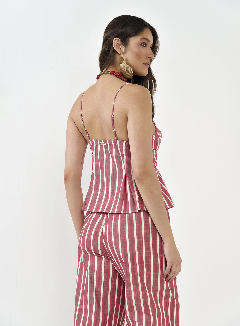 Blusa Listrada Acinturada Estampados