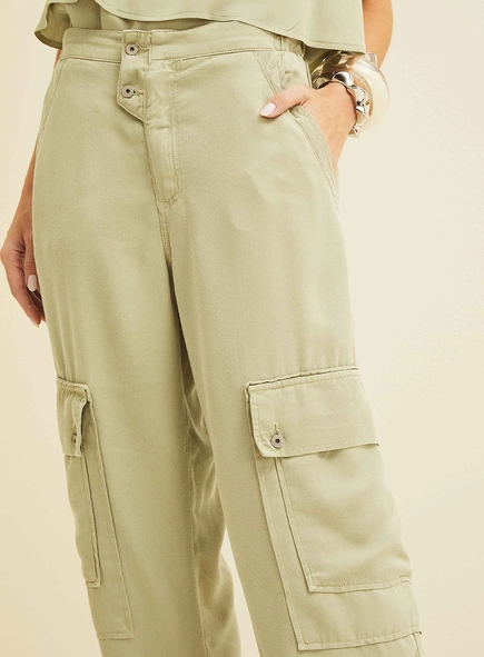 Calça Cargo Sarja Feminina