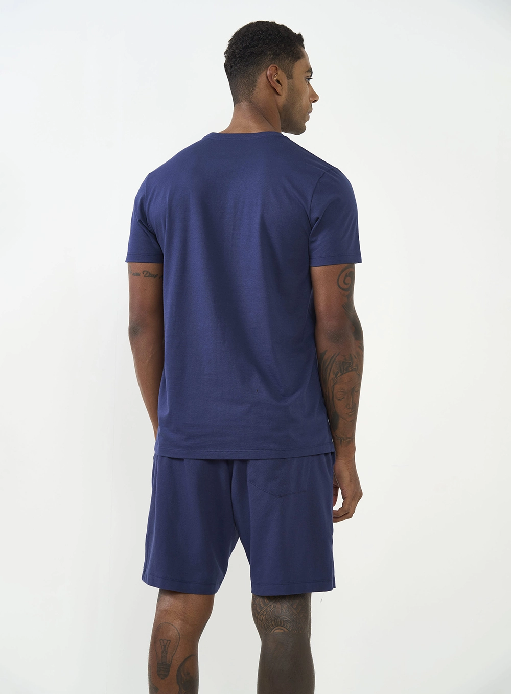 Camiseta Com Estampa Frontal Azul