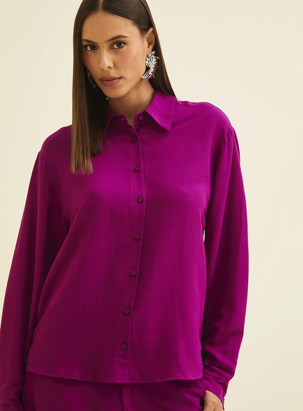 Camisa Feminina Reta Manga Longa
