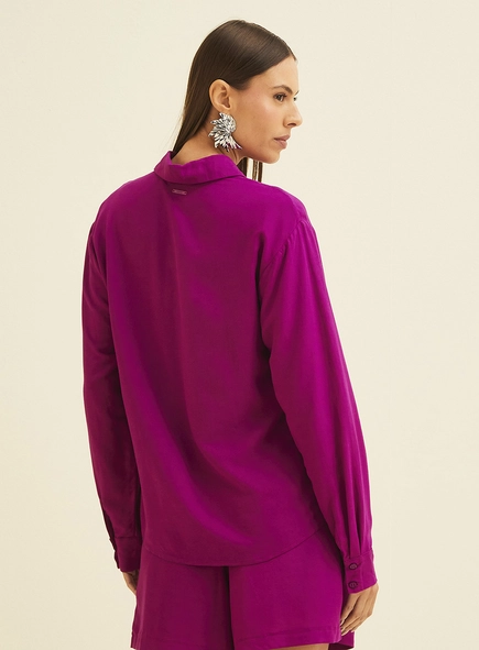 Camisa Feminina Reta Manga Longa