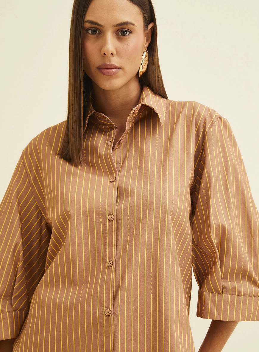 Camisa Feminina Estampada Ampla Estampados