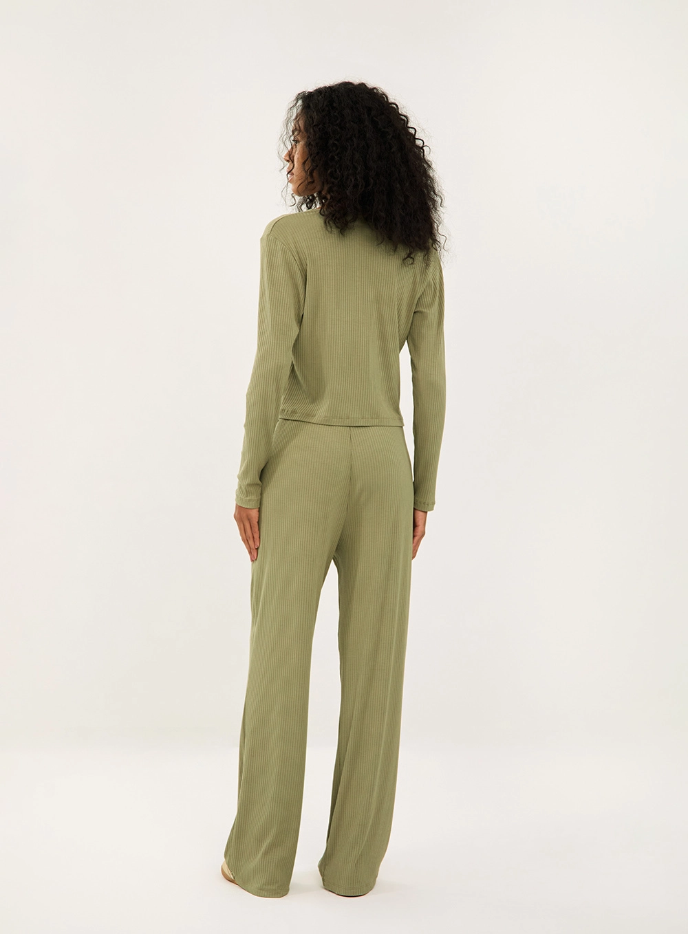 Calça Comfort Canelada Verde