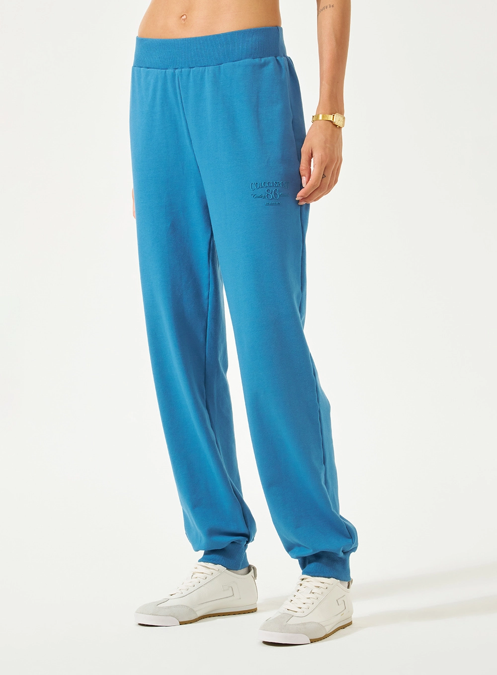 Calça Moletom Comfort Cós Elástico Azul