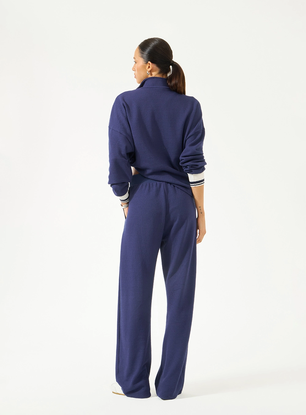 Calça Esportiva Wide Leg Azul