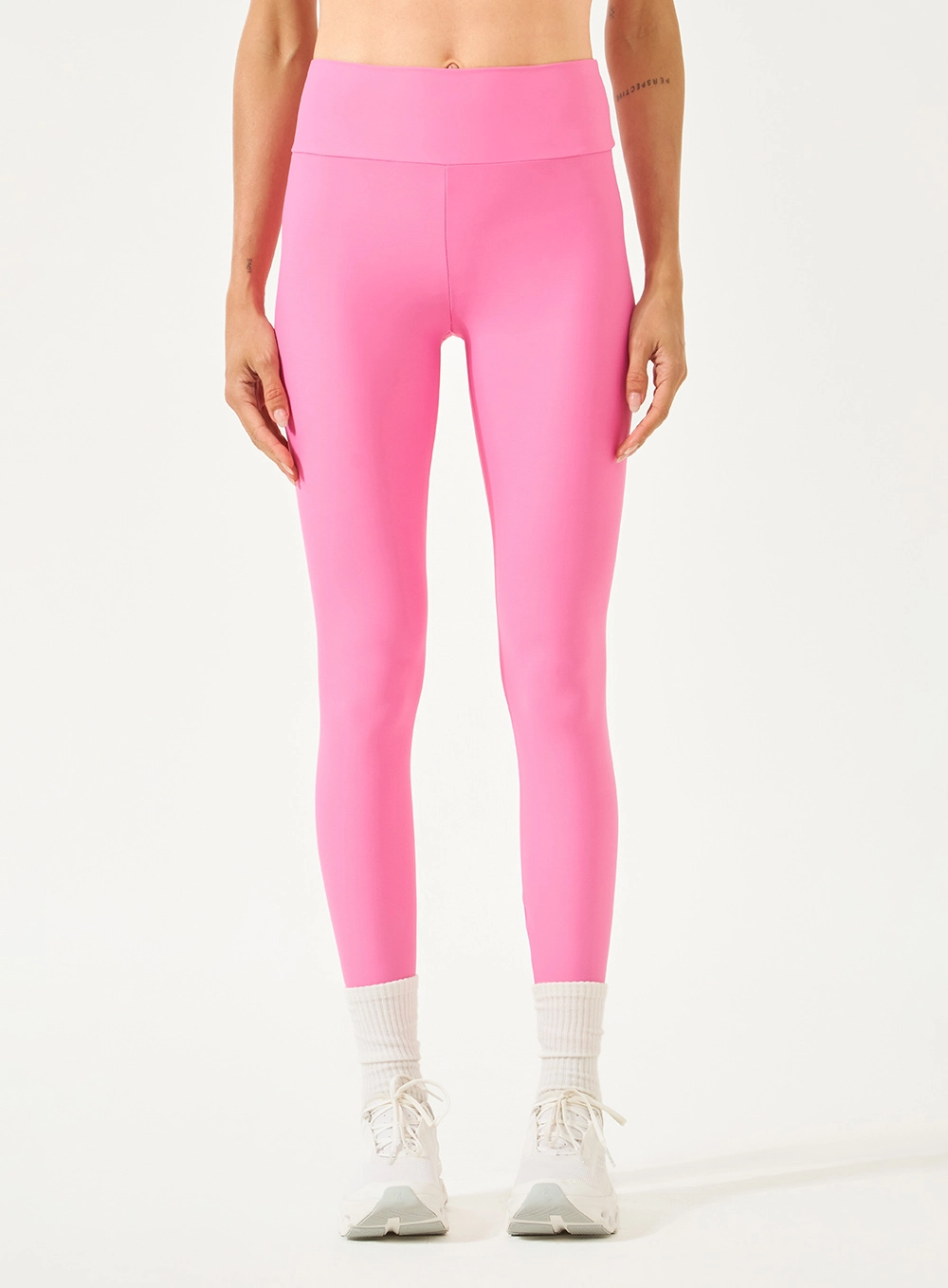 Calça Legging Perfect Fit Com Logo Rosa
