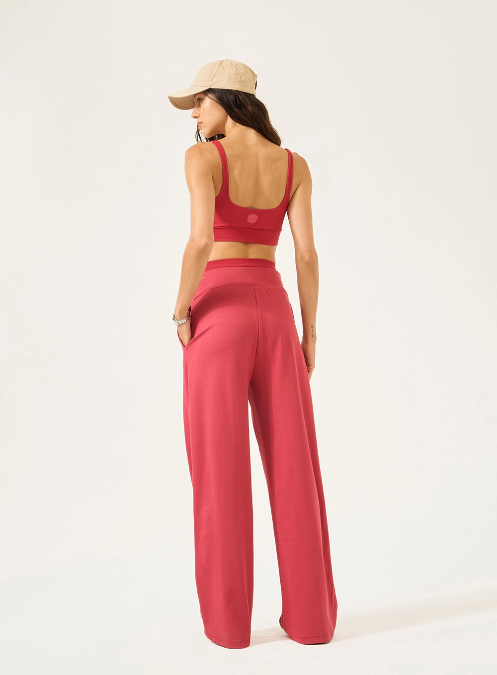 Calça Wide Leg Comfort Vermelho