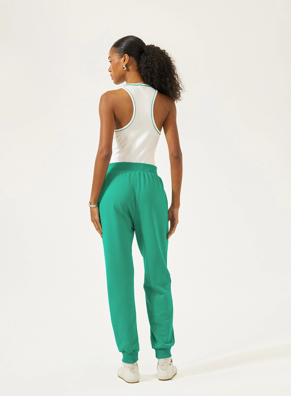 Calça Moletom Comfort Cós Elástico Verde