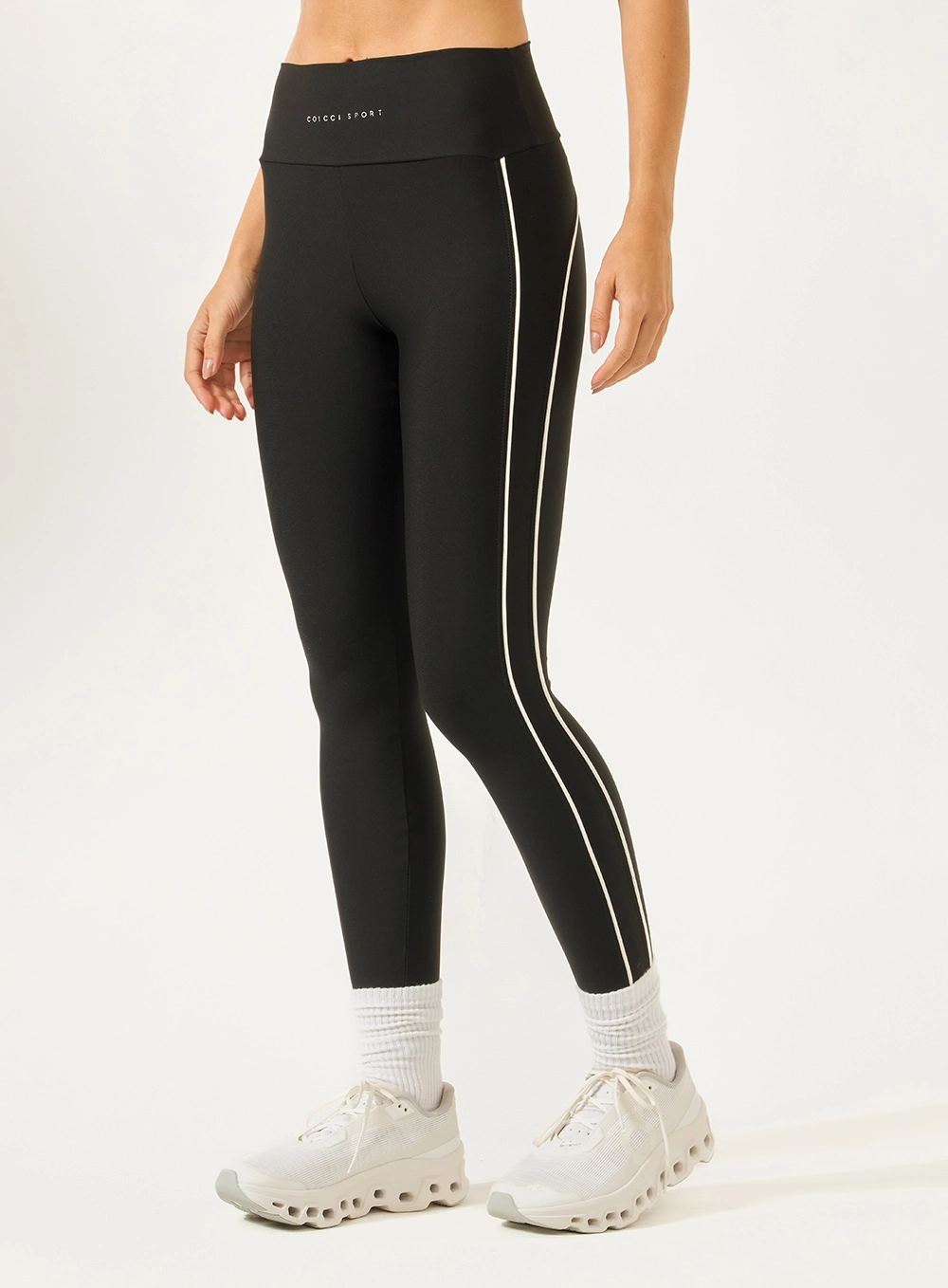 Calça Legging Perfect Fit Com Listras Laterais Preto