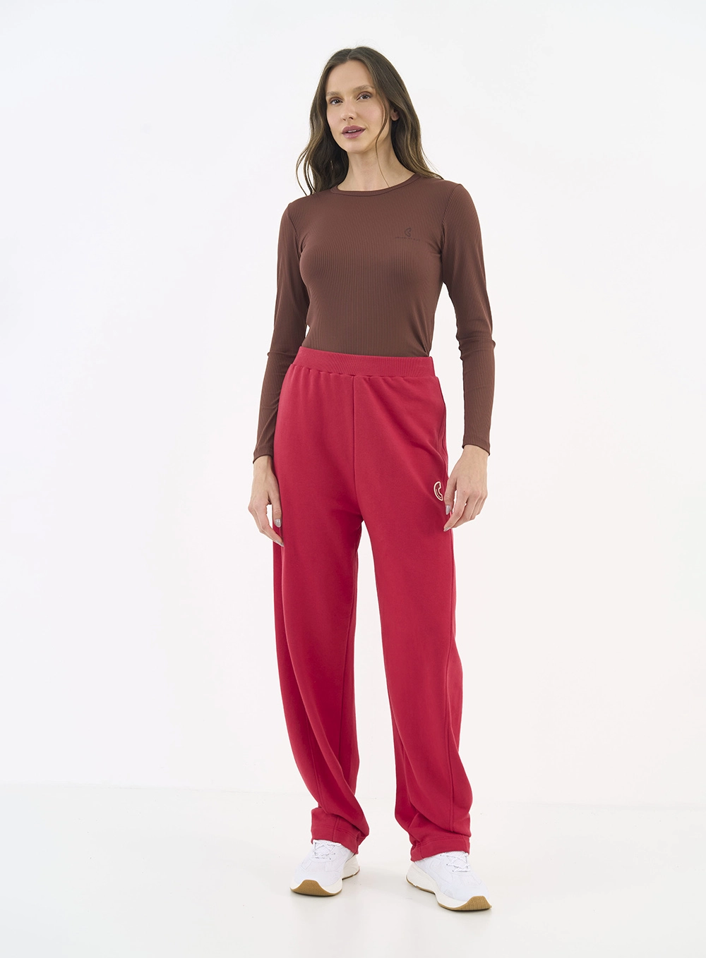Calça Moletom Barril Loose Vermelho