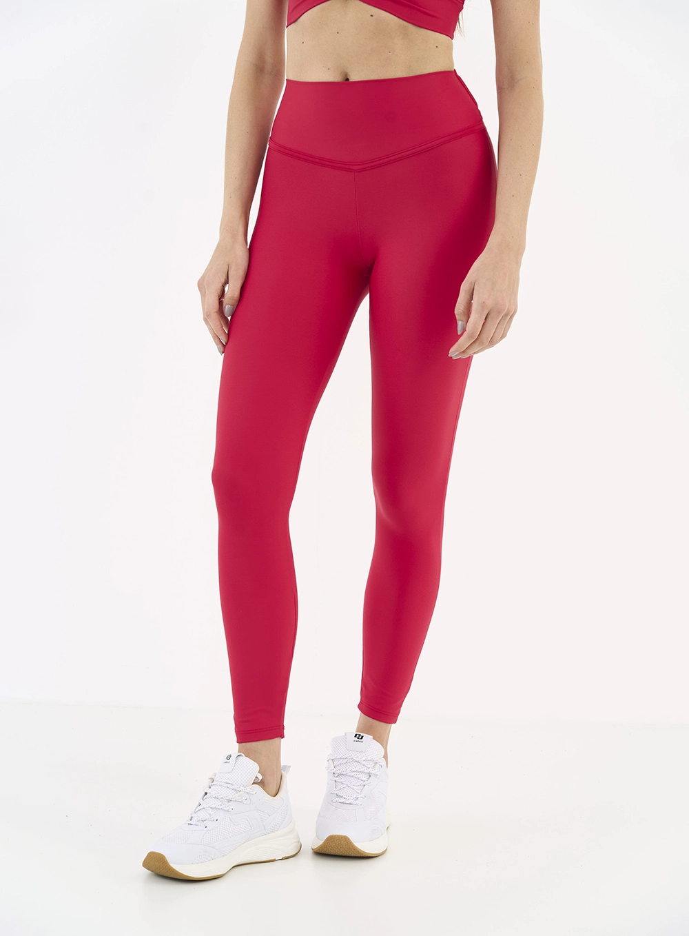 Calça Legging Perfect Fit Cós Com Bolso Vermelho