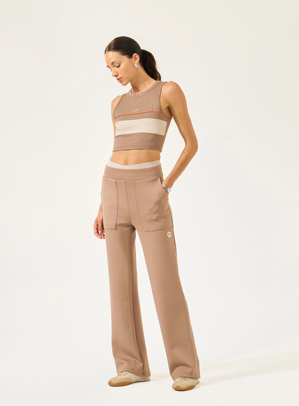 Calça Comfort Reta Marrom