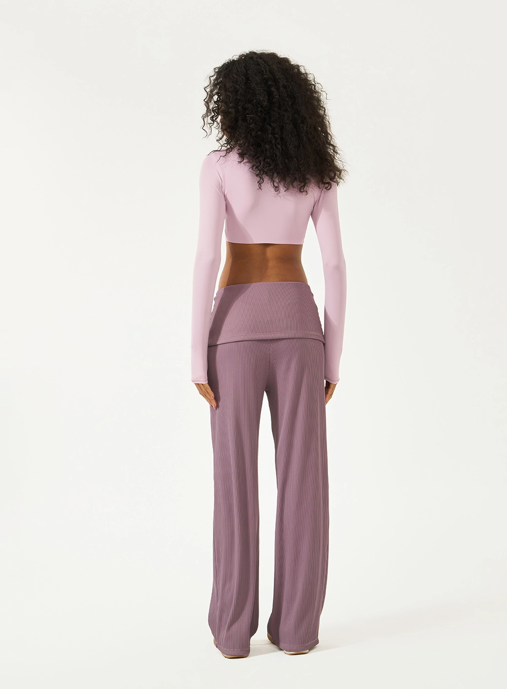 Calça Comfort Cós Com Sobreposição Roxo