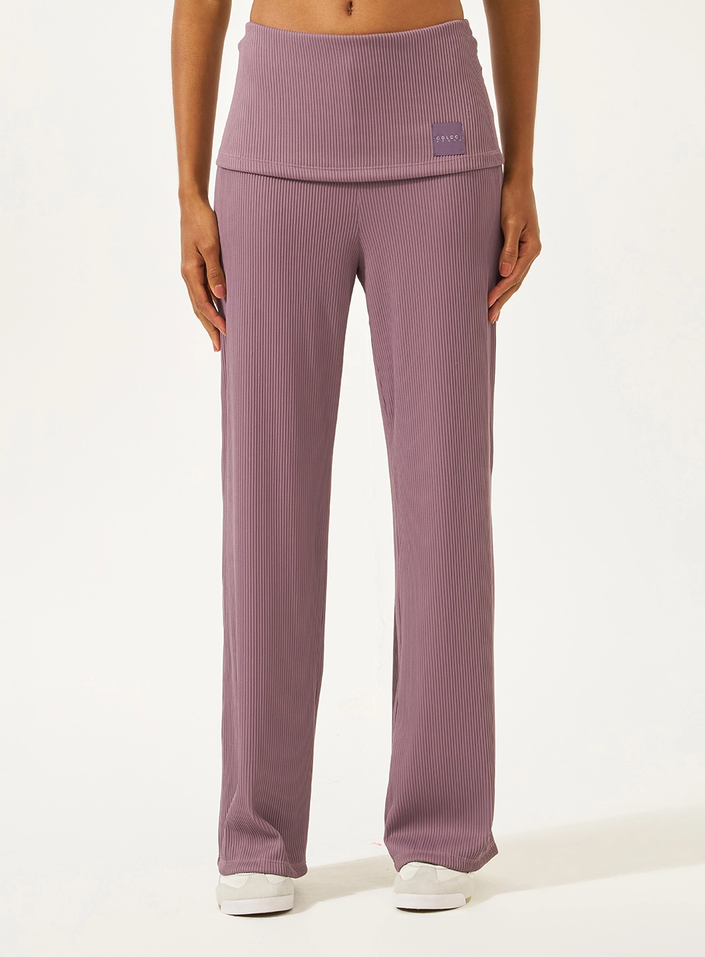 Calça Comfort Cós Com Sobreposição Roxo