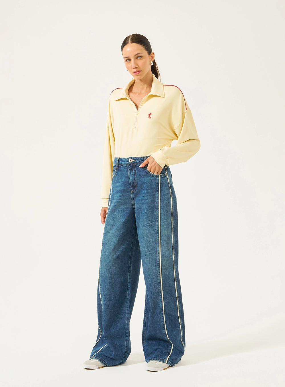 Calça Jeans Juliette Wide Leg Índigo