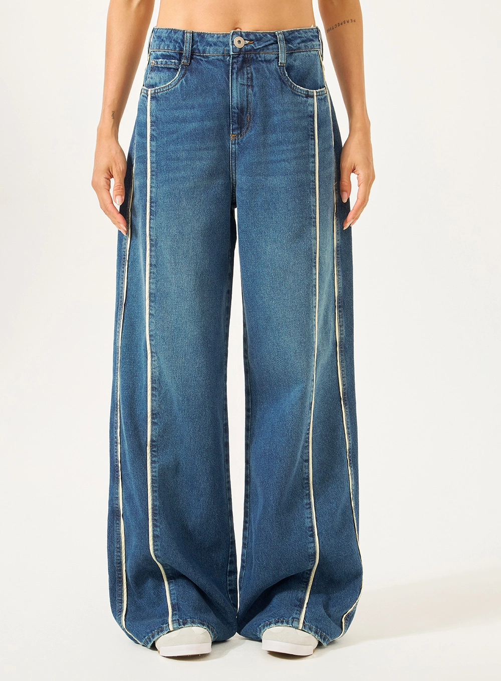 Calça Jeans Juliette Wide Leg Índigo