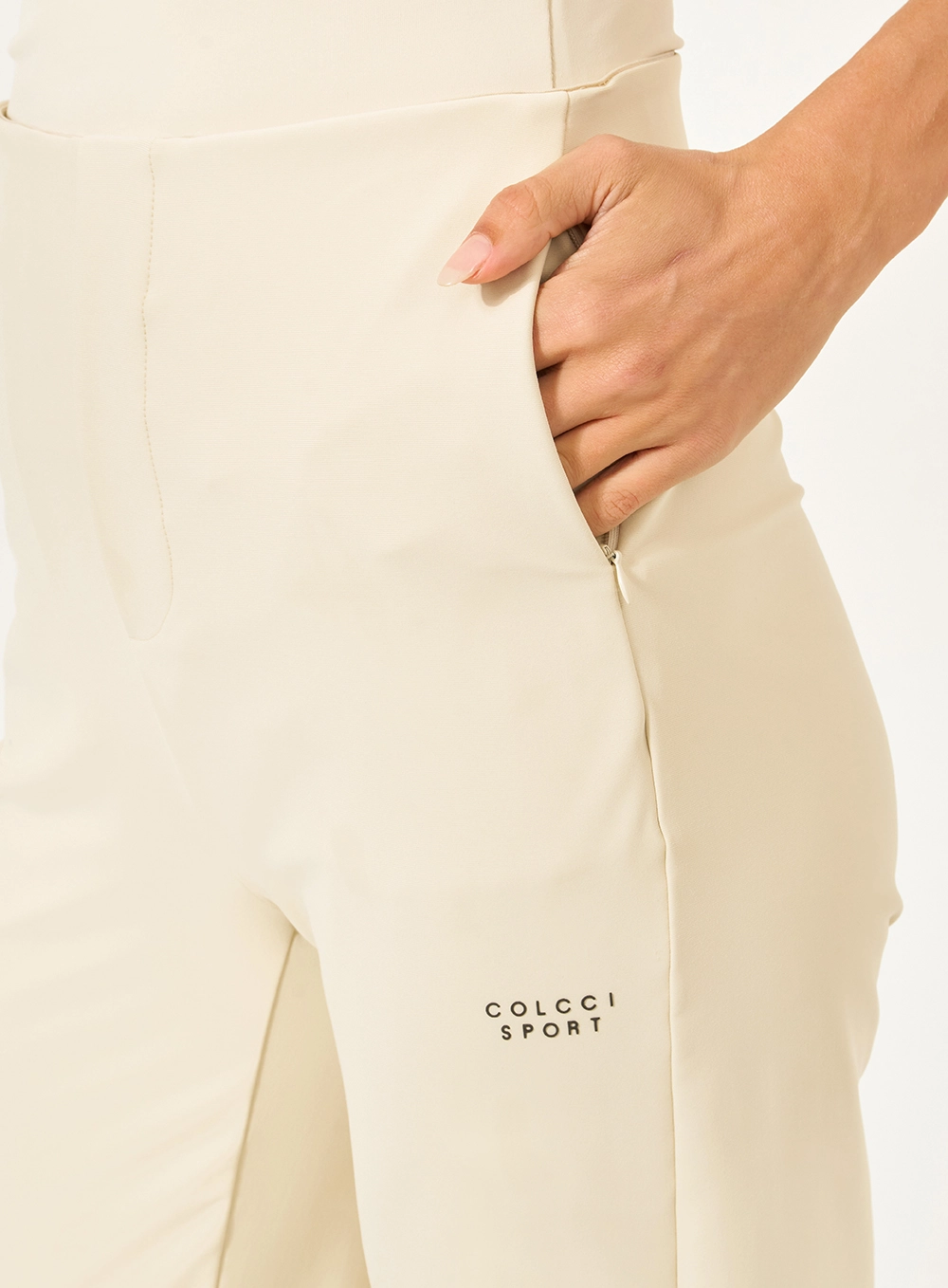 Calça Reta Solta Bege