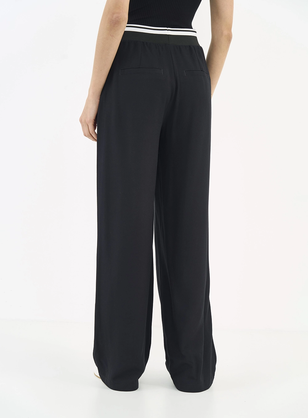 Calça Comfort Cós Com Listras Preto