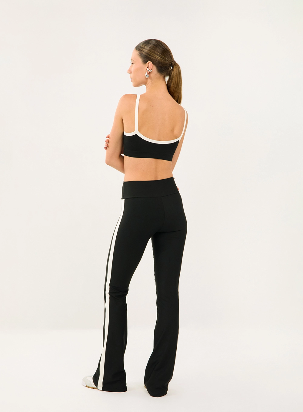 Calça Legging Perfect Fit Com Listras Laterais Preto