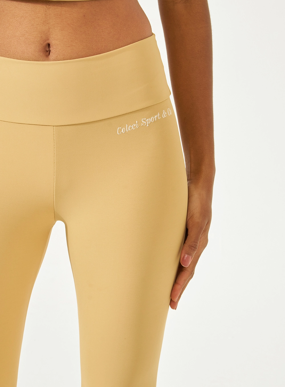 Calca Malha Sport  Feminino Colcci Sport Bege