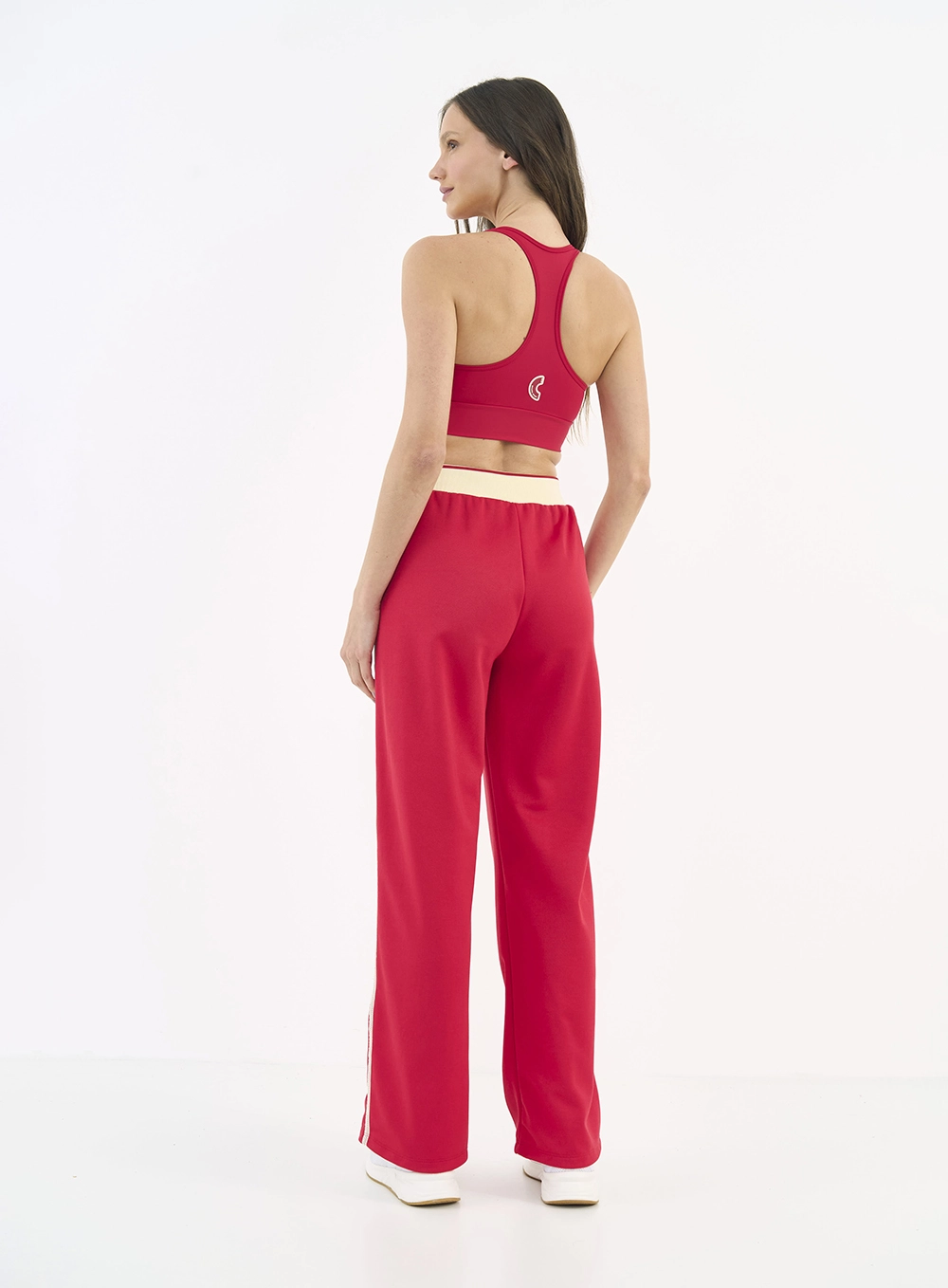 Calça Comfy Com Listra Lateral Vermelho