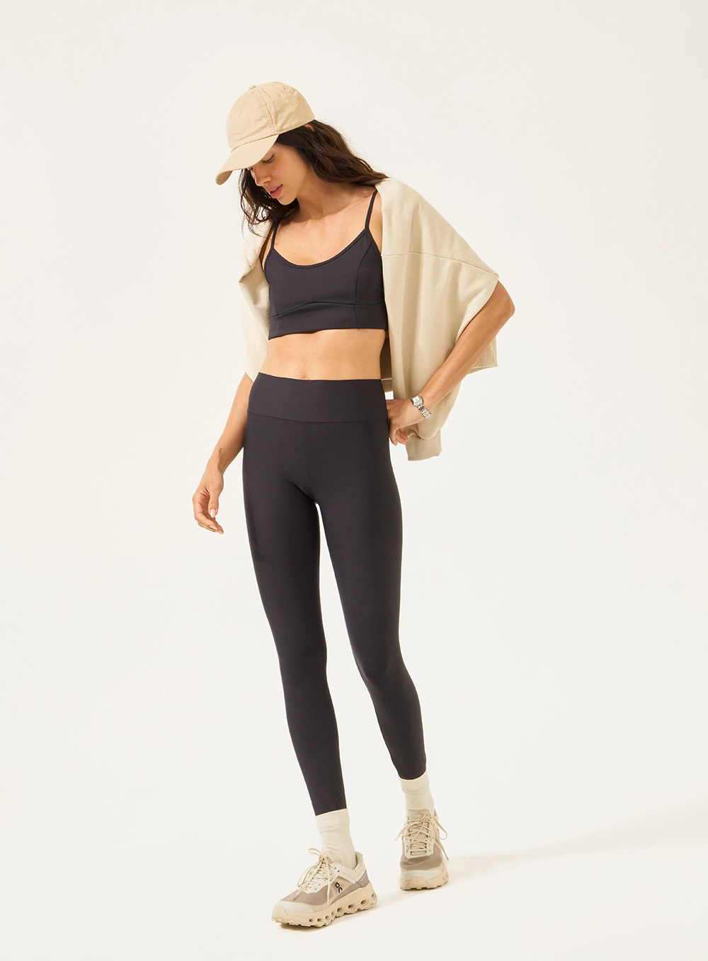 Calça Legging Perfect Fit Com Detalhe Em Logo Preto