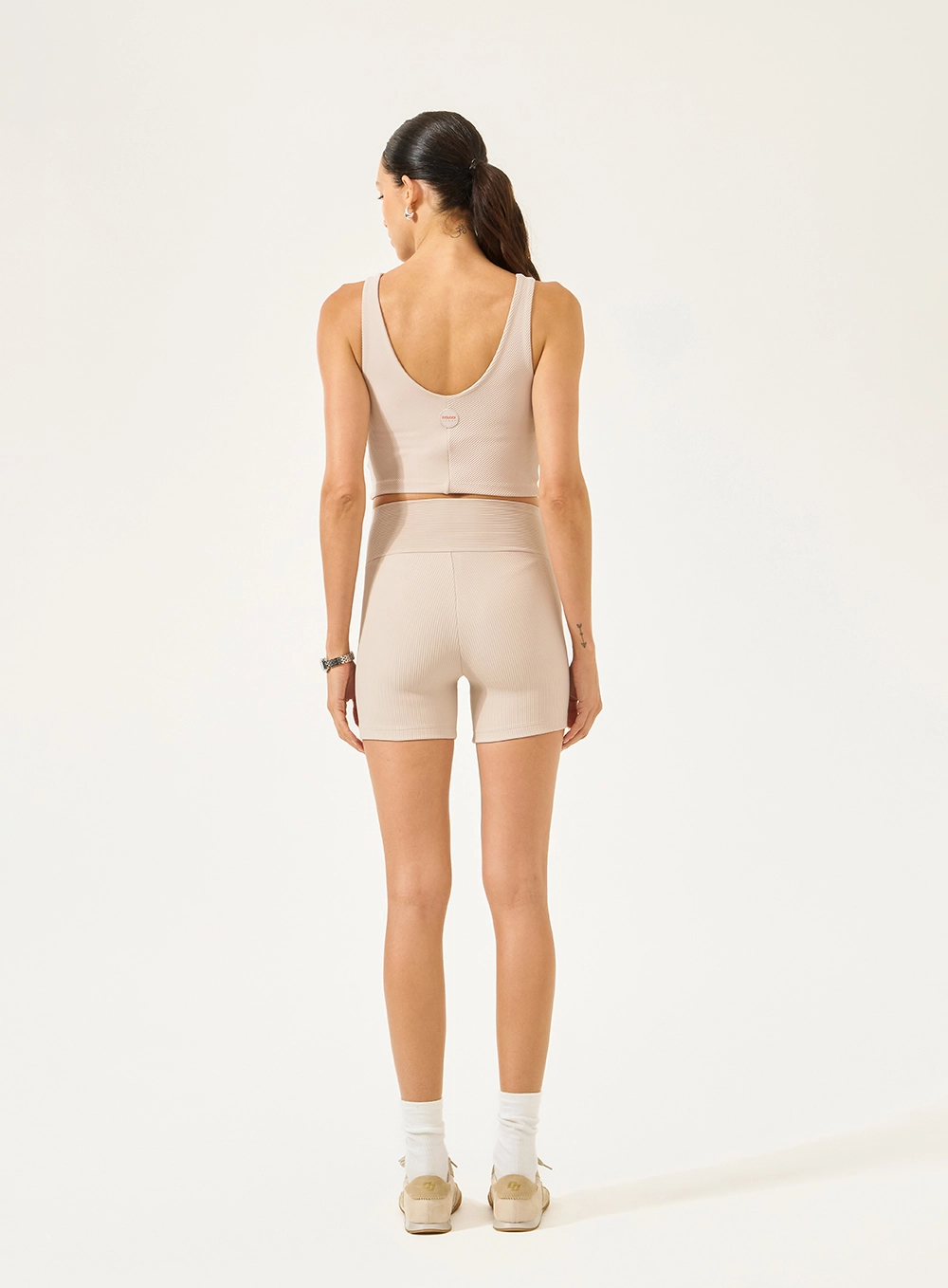 Bermuda Malha Sport  Feminino Colcci Sport Bege