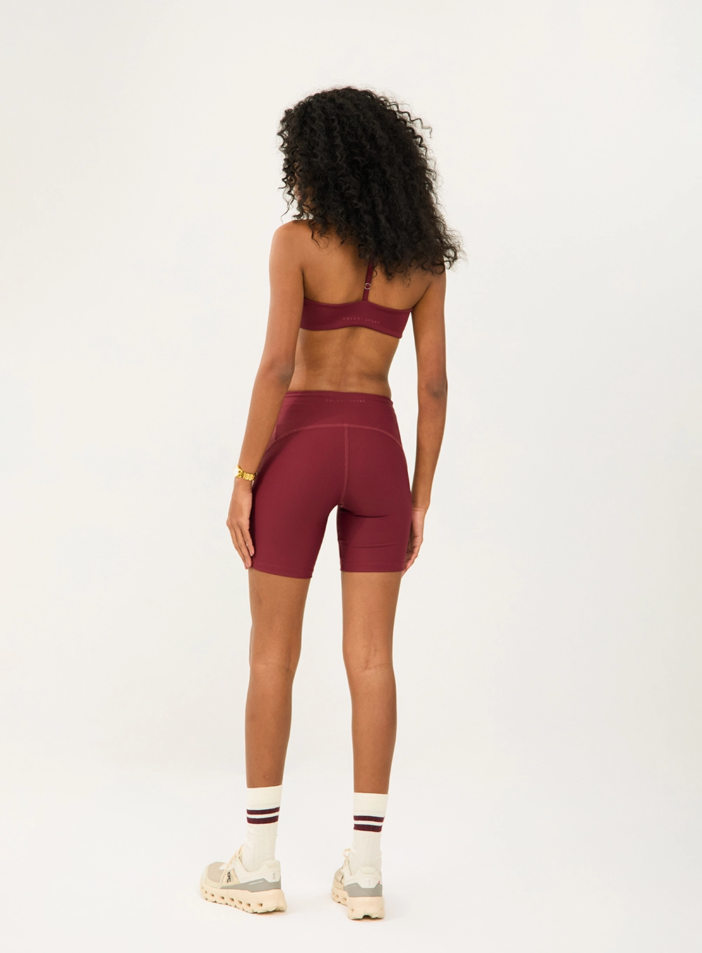 Bermuda Malha Sport  Feminino Colcci Sport Bordô