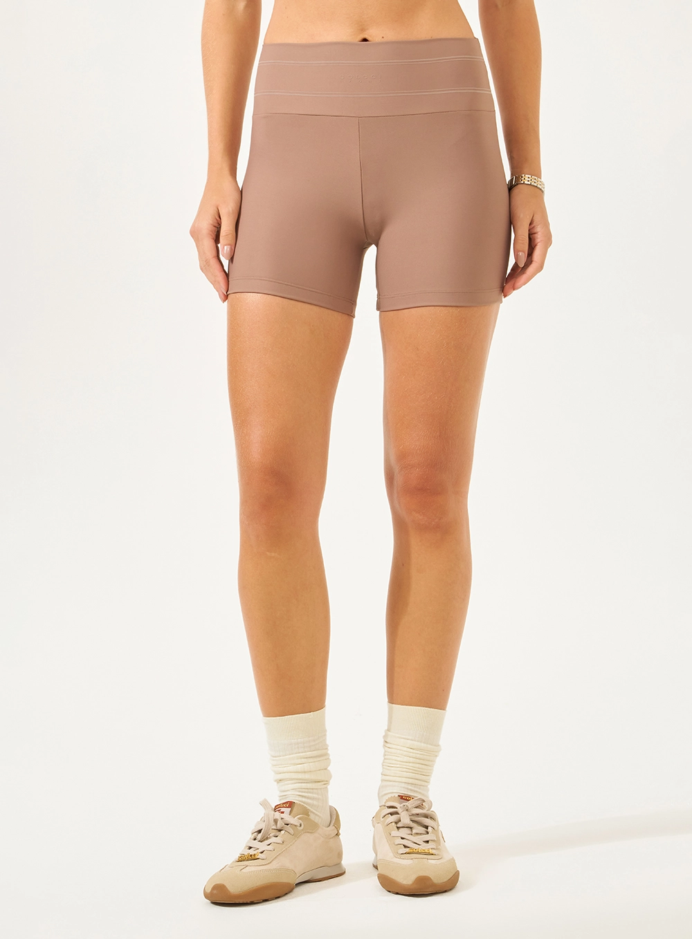 Bermuda Malha Sport  Feminino Colcci Sport Marrom